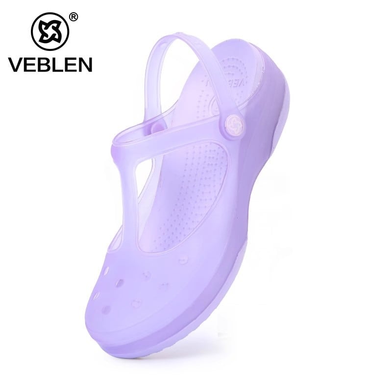 Moterų Crocs stiliaus sandalai, EVA padas, PVC viršus, neslidūs, kvėpuojantys, pado storis 3-5 cm