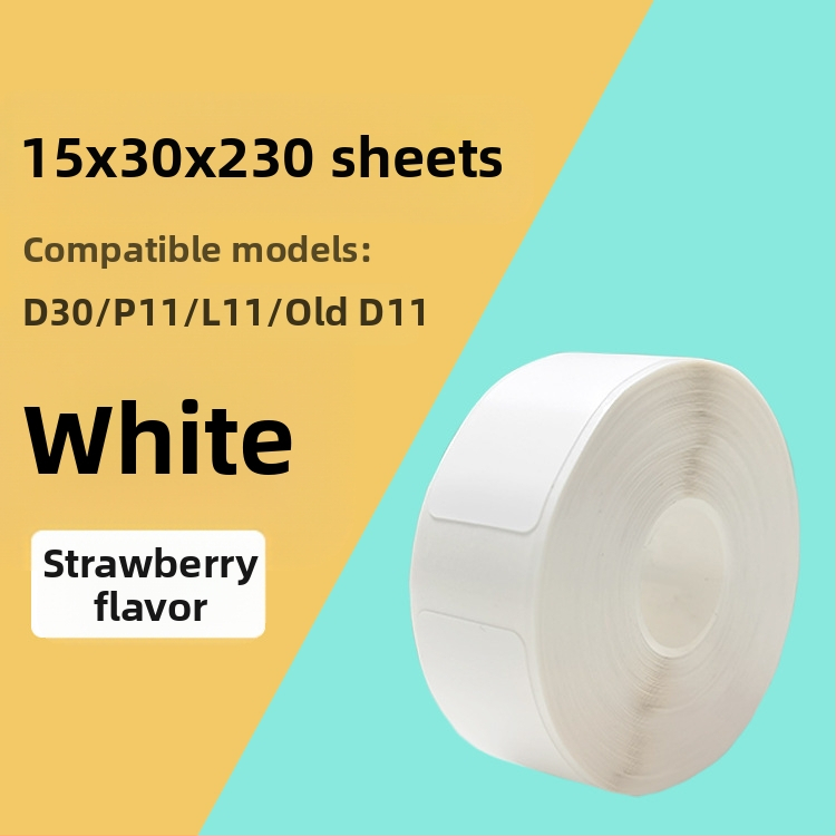 P11/P15 žymų popierius kodavimo spausdintuvui — terminis sintetinis popierius, 75G, vandens pagrindu klijai, atsparus vandeniui ir plyšimui, suderinamas su P11/P15