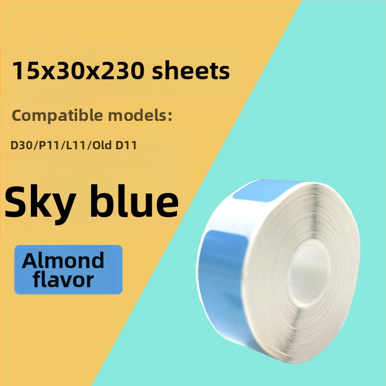 P11/P15 žymų popierius kodavimo spausdintuvui — terminis sintetinis popierius, 75G, vandens pagrindu klijai, atsparus vandeniui ir plyšimui, suderinamas su P11/P15