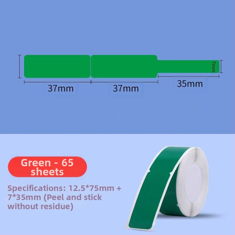 P11/P15 žymų popierius kodavimo spausdintuvui — terminis sintetinis popierius, 75G, vandens pagrindu klijai, atsparus vandeniui ir plyšimui, suderinamas su P11/P15