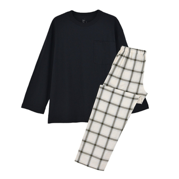 Muji σετ πιτζάμας για ζευγάρι — διπλό ύφασμα από γάζα βαμβάκι, 100% βαμβάκι, μακριά μανίκια, παντελόνια, ιαπωνικό στυλ