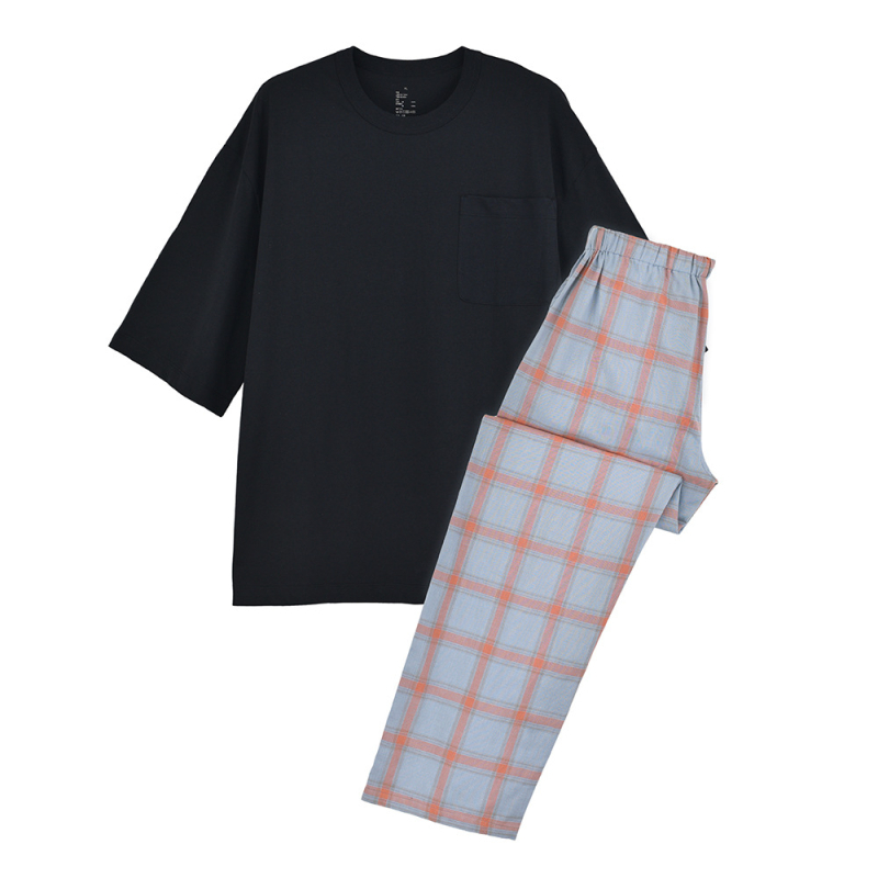 Muji poros pižamų komplektas — dvigubo sluoksnio marle medvilnė, 100% medvilnė, ilgos rankovės, kelnės, japoniškas stilius