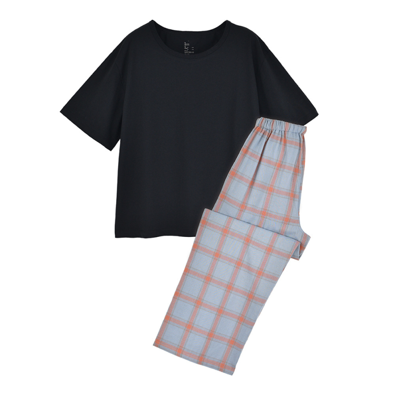 Muji poros pižamų komplektas — dvigubo sluoksnio marle medvilnė, 100% medvilnė, ilgos rankovės, kelnės, japoniškas stilius