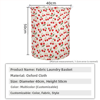 Nešvarių drabužių krepšys su mielu animaciniu dizainu, didelė talpa, sulankstomas, Oxford audinys