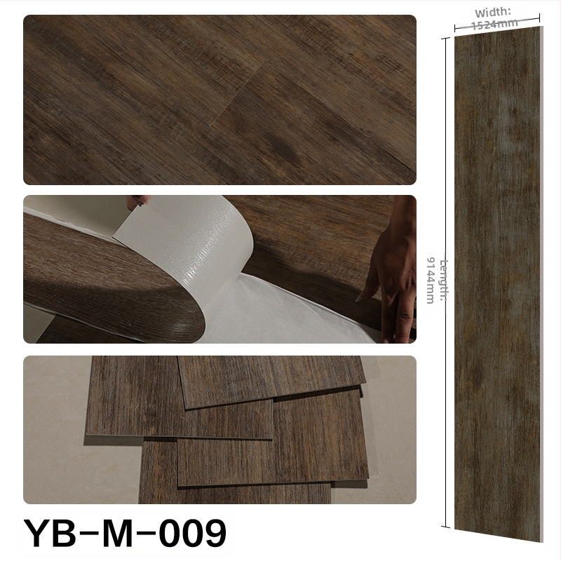 Αυτοκόλλητο PVC δάπεδο (LVT) με μοτίβο ξύλου, απομίμηση ξύλου, πάχος 1,5 mm, ενισχυμένη ανθεκτικότητα στη φθορά, μοντέρνο μινιμαλιστικό στυλ