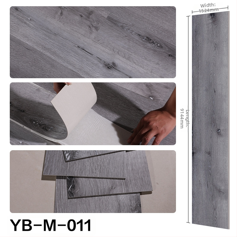 Αυτοκόλλητο PVC δάπεδο (LVT) με μοτίβο ξύλου, απομίμηση ξύλου, πάχος 1,5 mm, ενισχυμένη ανθεκτικότητα στη φθορά, μοντέρνο μινιμαλιστικό στυλ