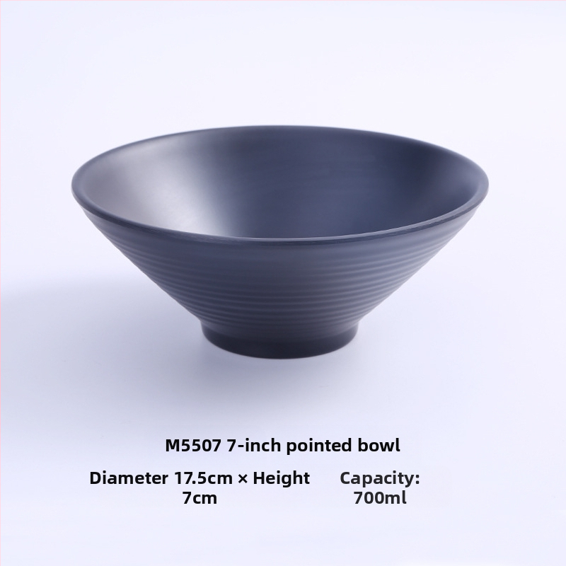 Melamininis dubuo makaronams, japonų stiliaus, apvalus, vienodas raštas, mikrobangų krosnelė nėra tinkama