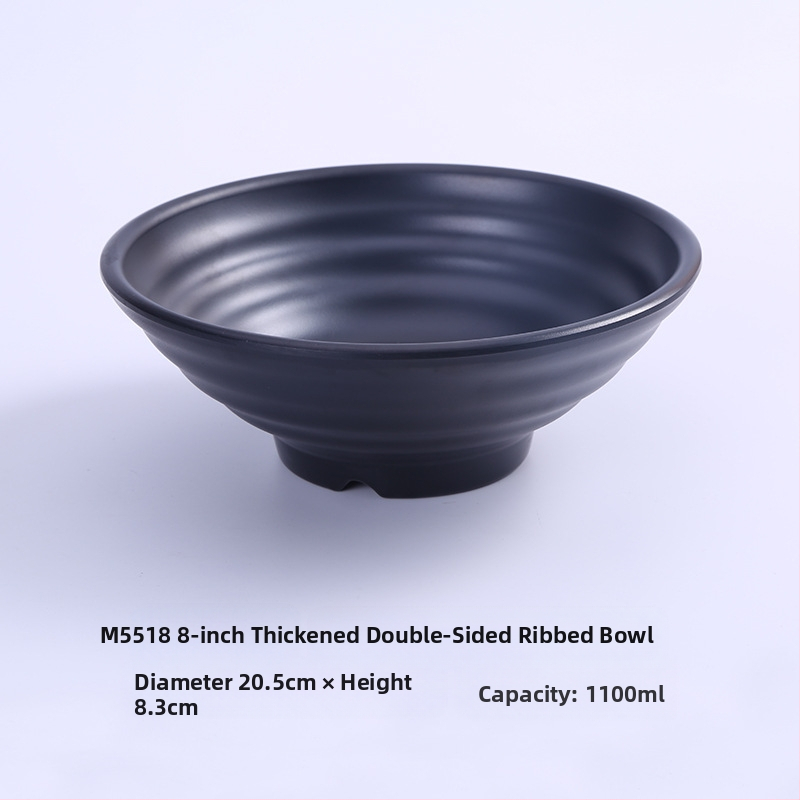 Melamininis dubuo makaronams, japonų stiliaus, apvalus, vienodas raštas, mikrobangų krosnelė nėra tinkama