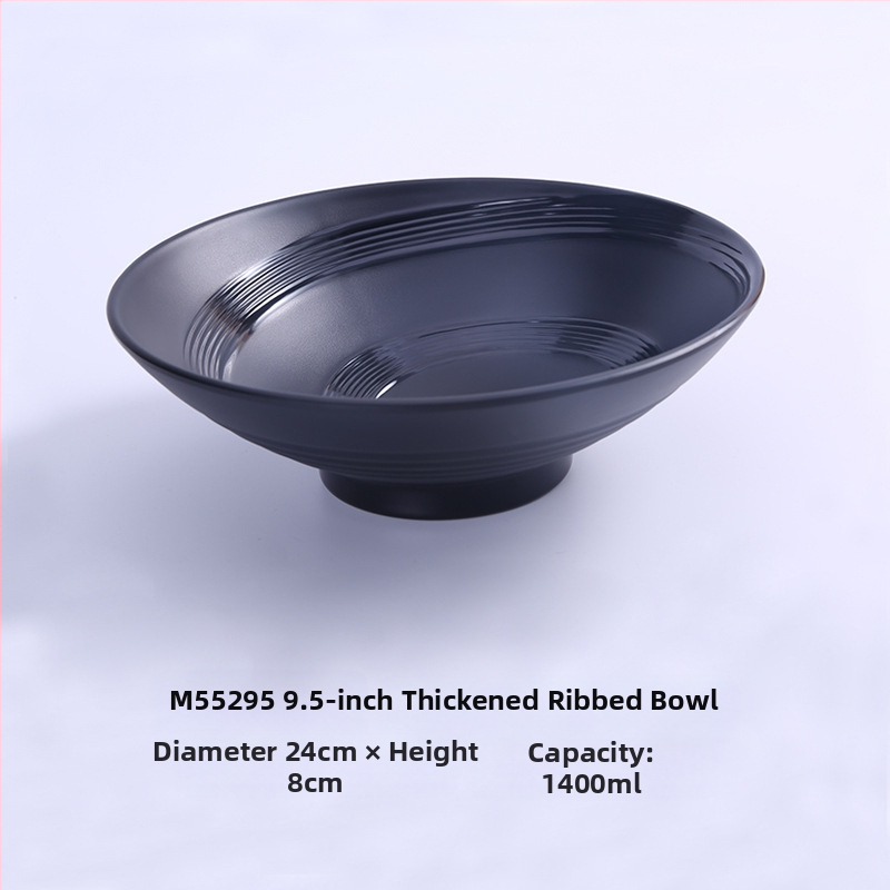 Melamininis dubuo makaronams, japonų stiliaus, apvalus, vienodas raštas, mikrobangų krosnelė nėra tinkama