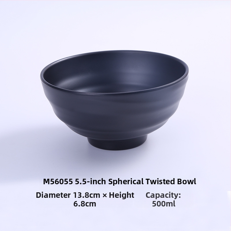 Melamininis dubuo makaronams, japonų stiliaus, apvalus, vienodas raštas, mikrobangų krosnelė nėra tinkama