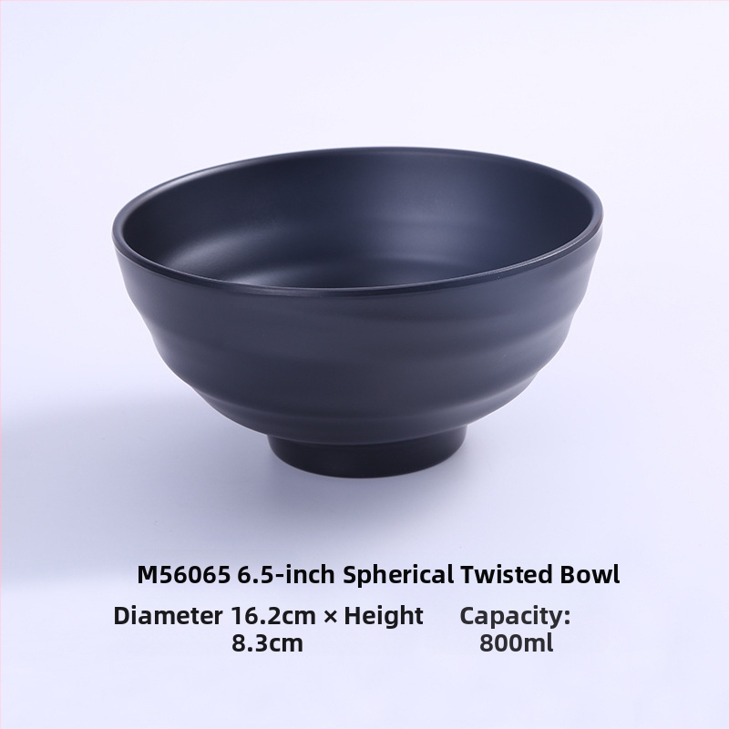 Melamininis dubuo makaronams, japonų stiliaus, apvalus, vienodas raštas, mikrobangų krosnelė nėra tinkama