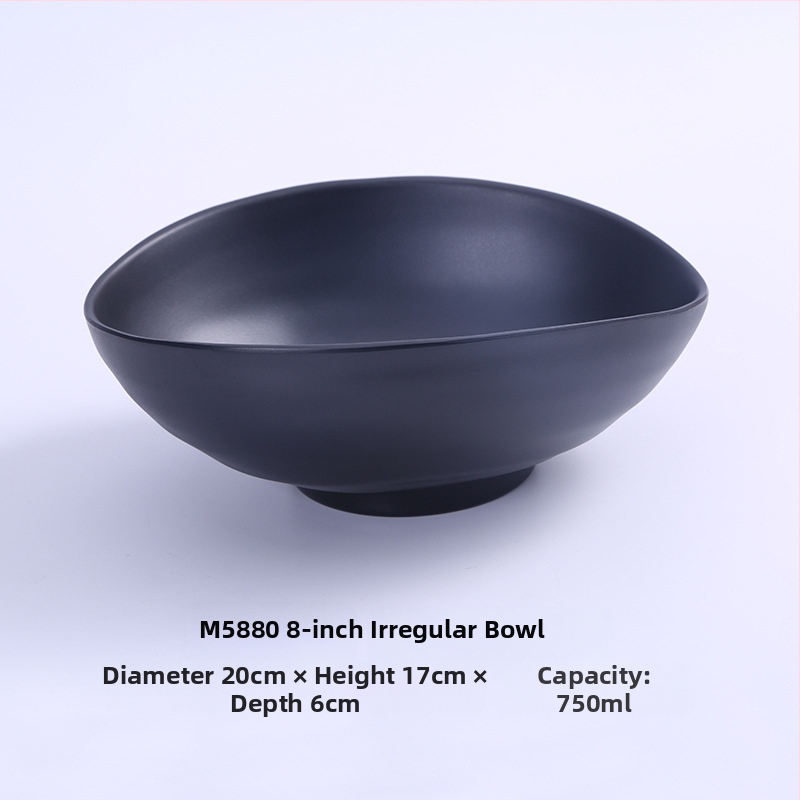 Melamininis dubuo makaronams, japonų stiliaus, apvalus, vienodas raštas, mikrobangų krosnelė nėra tinkama