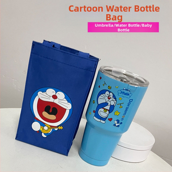 Karikatūrų dizaino puodelio rankovė, audinio medžiaga, logotipo spausdinimas, pritaikymas, kūrybingas stilius, supakuota į OPP maišelį