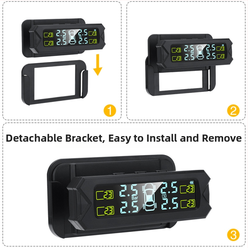 TPMS датчик за мониторинг на налягането в гумите Che Shitong TY21-22 — диапазон 0-8 Bar, цифров дисплей, електронен измервател, мини дизайн
