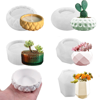 Силиконова форма за DIY занаяти – геометрична неравна форма, подходяща за саксии за сукуленти, държач за моливи и декоративни изделия от бетон/гипс