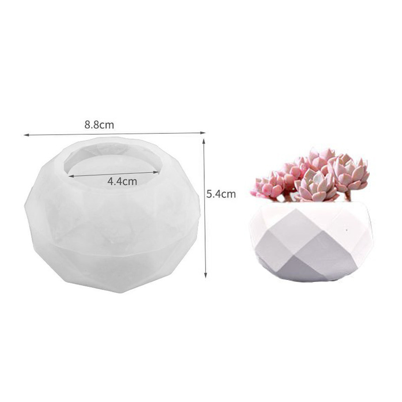 Силиконова форма за DIY занаяти – геометрична неравна форма, подходяща за саксии за сукуленти, държач за моливи и декоративни изделия от бетон/гипс