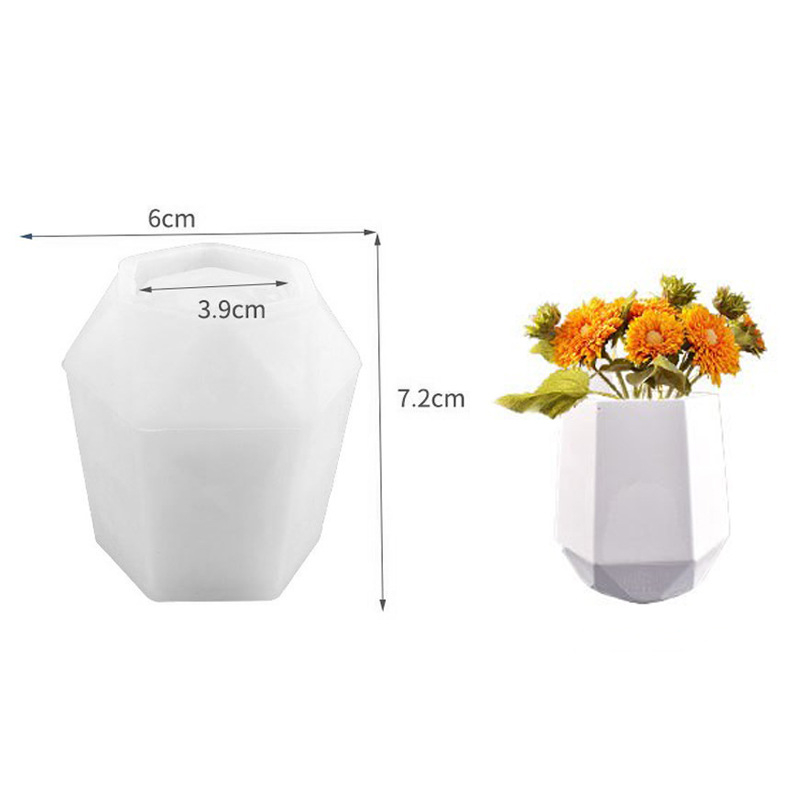 Силиконова форма за DIY занаяти – геометрична неравна форма, подходяща за саксии за сукуленти, държач за моливи и декоративни изделия от бетон/гипс