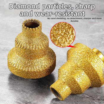 Pagoda βήματος με επίστρωση διαμαντιού – πολυλειτουργικός τρυπάνι-κοπτικό bit για πλακάκια και πέτρες, διάνοιξη οπών και κατεργασία ακμών με γωνιακό τροχό