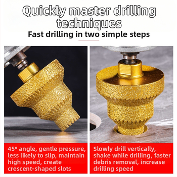 Pagoda βήματος με επίστρωση διαμαντιού – πολυλειτουργικός τρυπάνι-κοπτικό bit για πλακάκια και πέτρες, διάνοιξη οπών και κατεργασία ακμών με γωνιακό τροχό