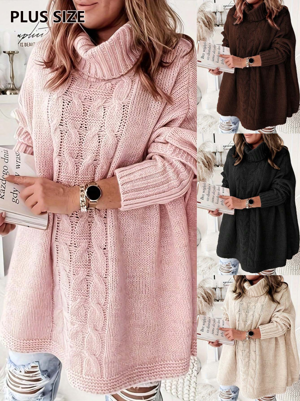 Pulover tricotat lejer pentru femei, guler rever, mâneci bat, poliester cu pluș de căprioară