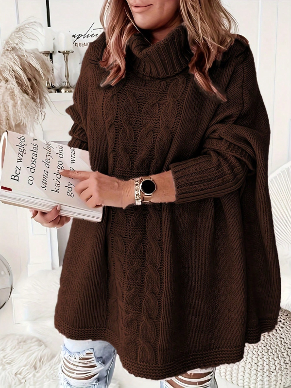 Pulover tricotat lejer pentru femei, guler rever, mâneci bat, poliester cu pluș de căprioară