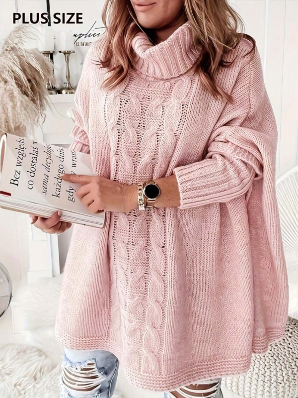 Pulover tricotat lejer pentru femei, guler rever, mâneci bat, poliester cu pluș de căprioară