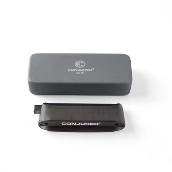 CJ12 хроматична хармоника с 12 дупки, ABS капак, фосфор бронзени язички и месингова платка, луксозна кожена кутия