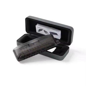 12-οπή Xρωματική φυσαρμόνικα CJ12 με ABS κάλυμμα, φώσφορος μπρούνζε, χαλκός βάση, premium θήκη δέρματος