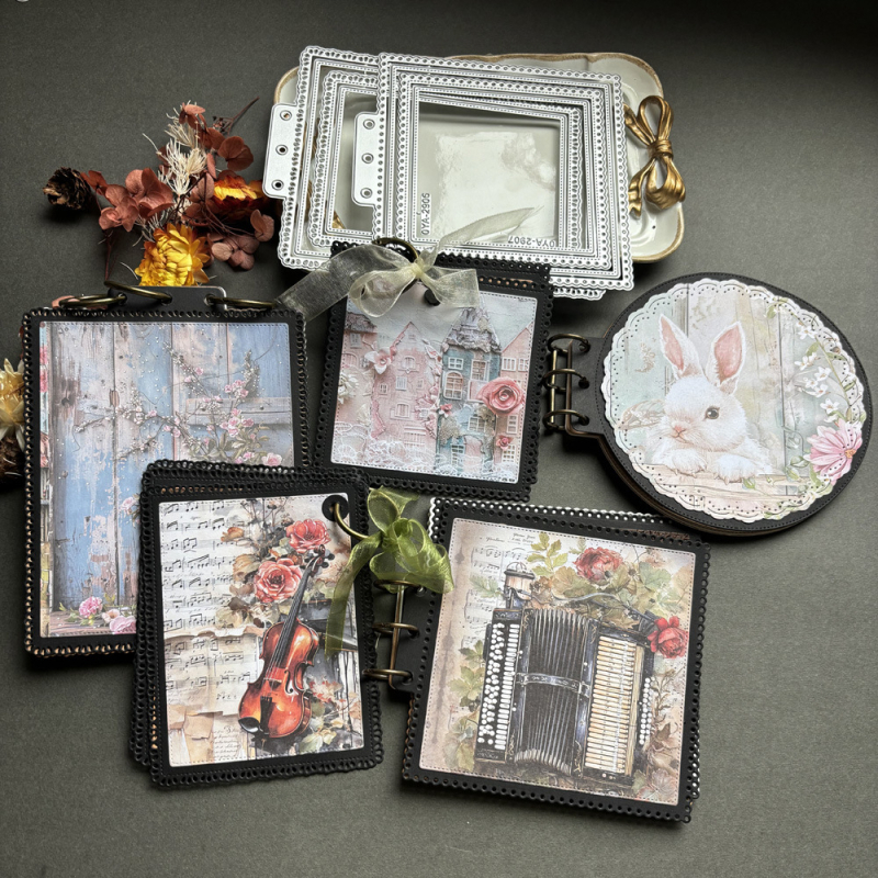 Šablona za rezanje s čipkastim uzorkom od karbonskog čelika za scrapbooking, fotoalbume i kartice – kućna uporaba, moderni jednostavan stil