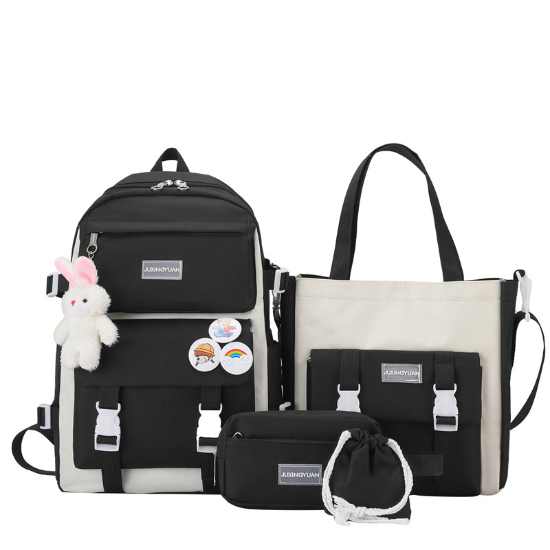 Σακίδιο σχολείου για κορίτσια - μεγάλος χώρος, καμβάς, αναπνεύσιμο, ανθεκτικό, με καμπύλους ιμάντες ώμου