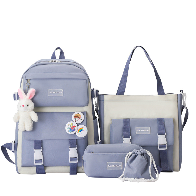 Σακίδιο σχολείου για κορίτσια - μεγάλος χώρος, καμβάς, αναπνεύσιμο, ανθεκτικό, με καμπύλους ιμάντες ώμου