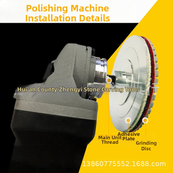 Vandens šlifavimo galva iš aliuminio lydinio savarankiškai klijuojamam šlifavimo diskui