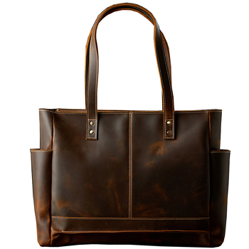 1347 Tote Bag от истинска кожа – първи слой телешка кожа, Simple & Nature, едноцветна, подплата полиестер, мъжка чанта за ежедневна употреба