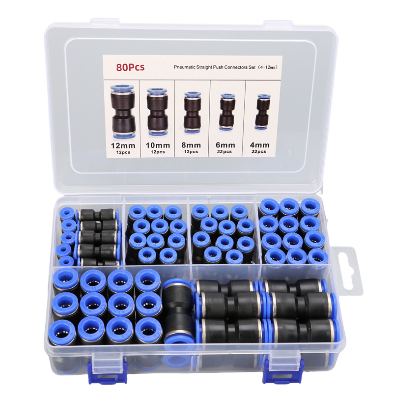 Rambola 80 τεμ. γρήγορος πνευματικός Push-in συνδετήρας, ευθύγραμμο συνδυαστικό σετ