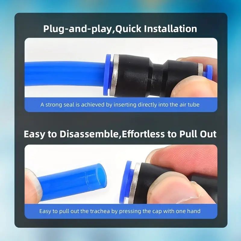 Rambola 80 τεμ. γρήγορος πνευματικός Push-in συνδετήρας, ευθύγραμμο συνδυαστικό σετ