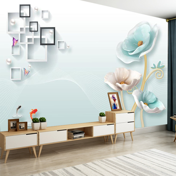 3D reljefinės sienų tapetai, trijų sluoksnių, atsparios vandeniui, iš šilko, svetainei ir miegamajam