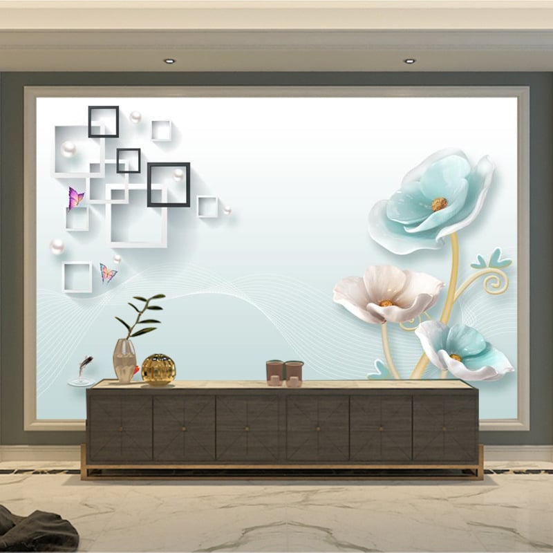 3D reljefinės sienų tapetai, trijų sluoksnių, atsparios vandeniui, iš šilko, svetainei ir miegamajam