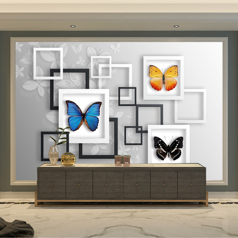 3D reljefinės sienų tapetai, trijų sluoksnių, atsparios vandeniui, iš šilko, svetainei ir miegamajam