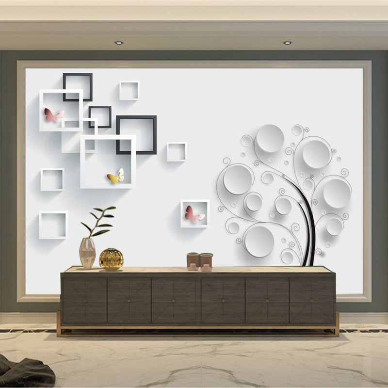 3D reljefinės sienų tapetai, trijų sluoksnių, atsparios vandeniui, iš šilko, svetainei ir miegamajam