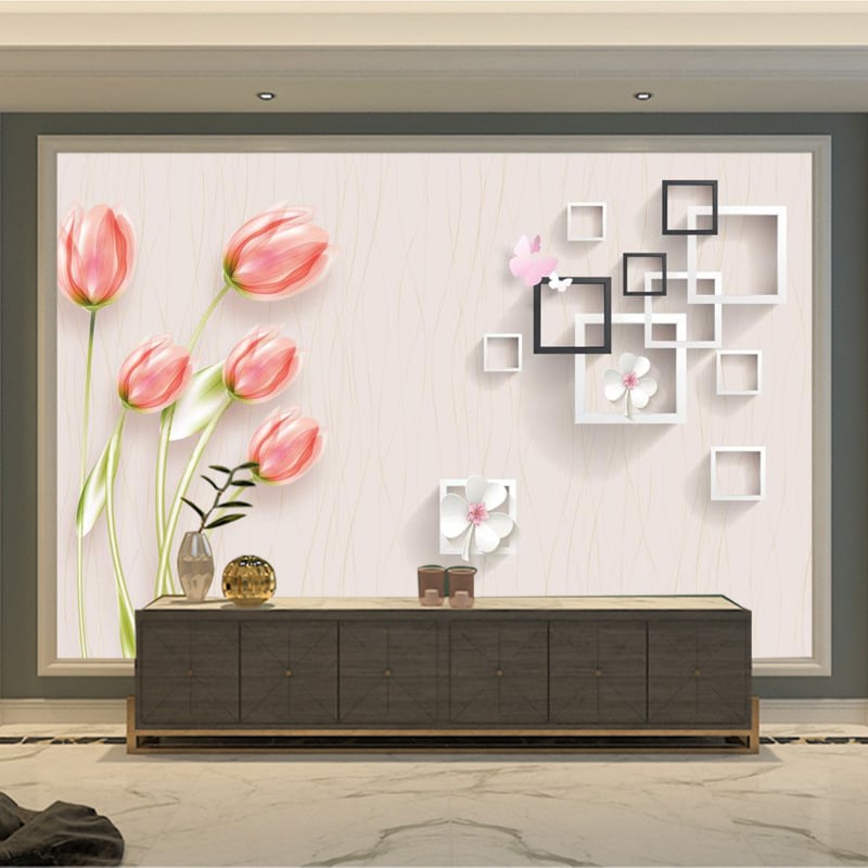 3D reljefinės sienų tapetai, trijų sluoksnių, atsparios vandeniui, iš šilko, svetainei ir miegamajam