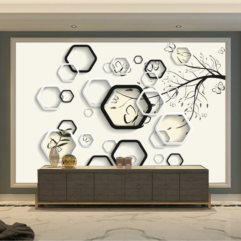 3D reljefinės sienų tapetai, trijų sluoksnių, atsparios vandeniui, iš šilko, svetainei ir miegamajam