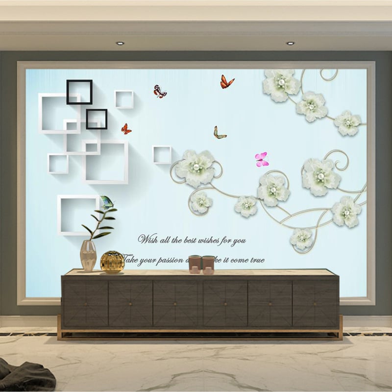 3D reljefinės sienų tapetai, trijų sluoksnių, atsparios vandeniui, iš šilko, svetainei ir miegamajam