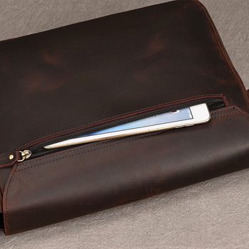 Ανδρική τσάντα ώμου από γνήσιο δέρμα με καπάκι, χώρος για έγγραφα Α4, επένδυση από βαμβάκι, δέρμα πρώτης στρώσης βοδινού, ανθεκτική στη φθορά