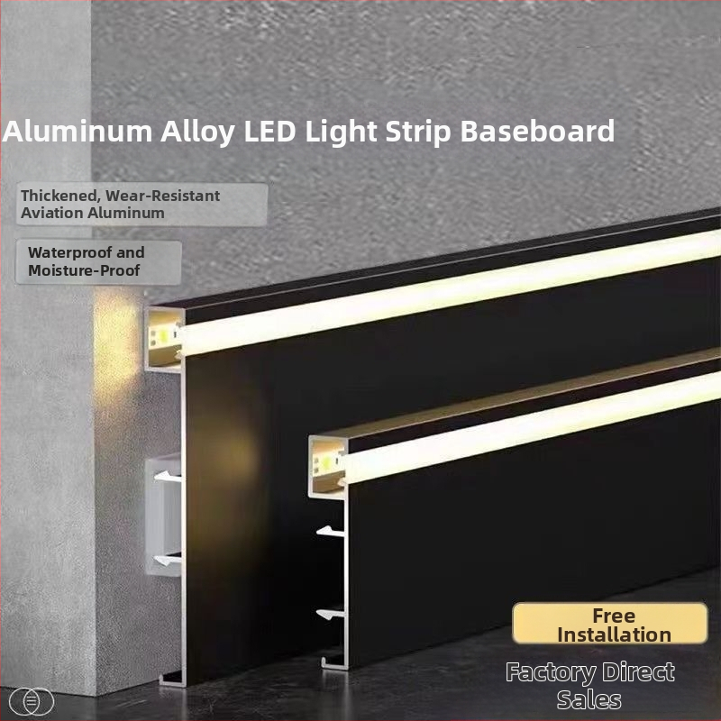 Алуминиев подов борд с повърхностно монтирана LED лента – модерен стил, OEM персонализиране