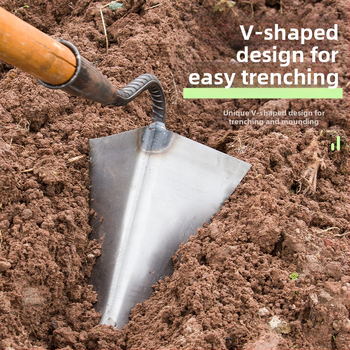 Rankinis kanalo kultivatorius su kriaušės formos galvute, mangano plienas, trikampė smaigalio galvutė