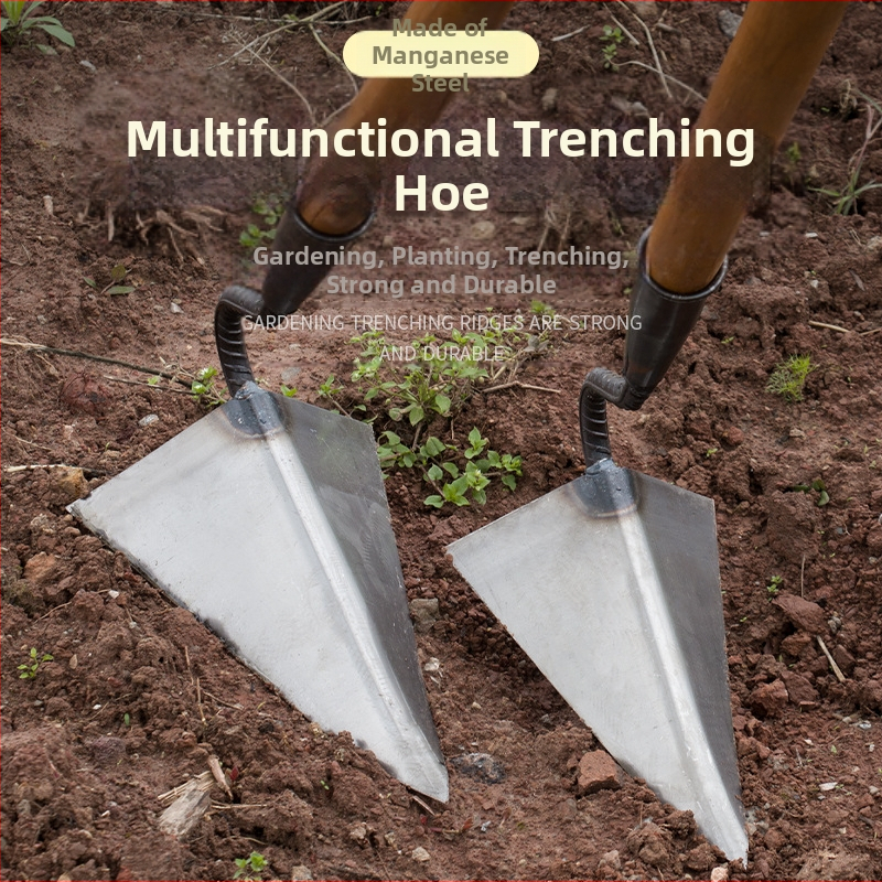 Rankinis kanalo kultivatorius su kriaušės formos galvute, mangano plienas, trikampė smaigalio galvutė