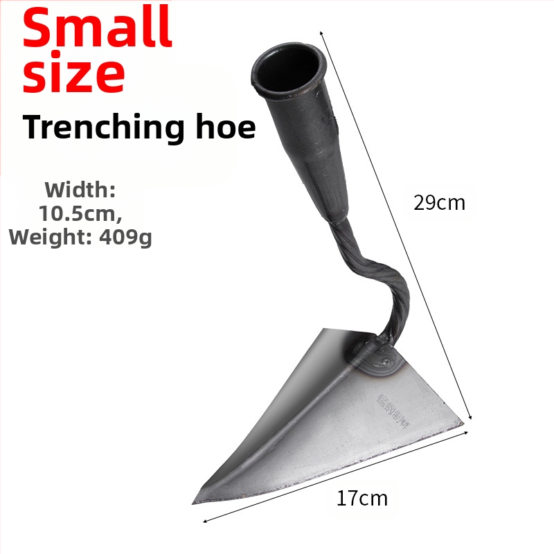 Rankinis kanalo kultivatorius su kriaušės formos galvute, mangano plienas, trikampė smaigalio galvutė