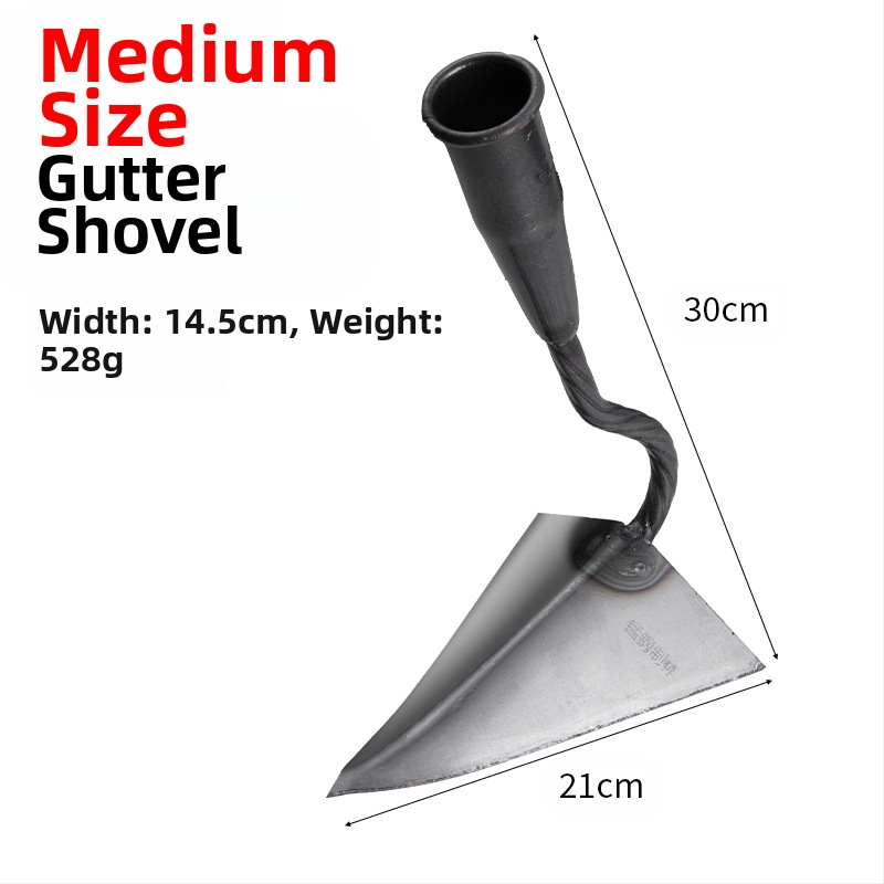 Rankinis kanalo kultivatorius su kriaušės formos galvute, mangano plienas, trikampė smaigalio galvutė