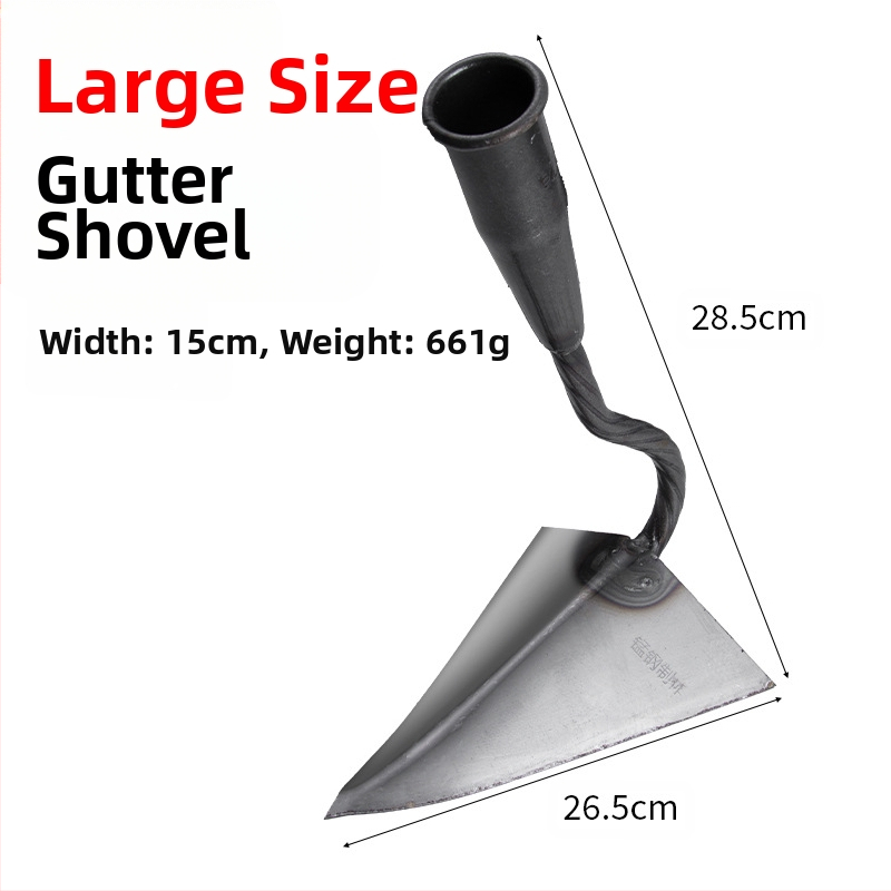 Rankinis kanalo kultivatorius su kriaušės formos galvute, mangano plienas, trikampė smaigalio galvutė