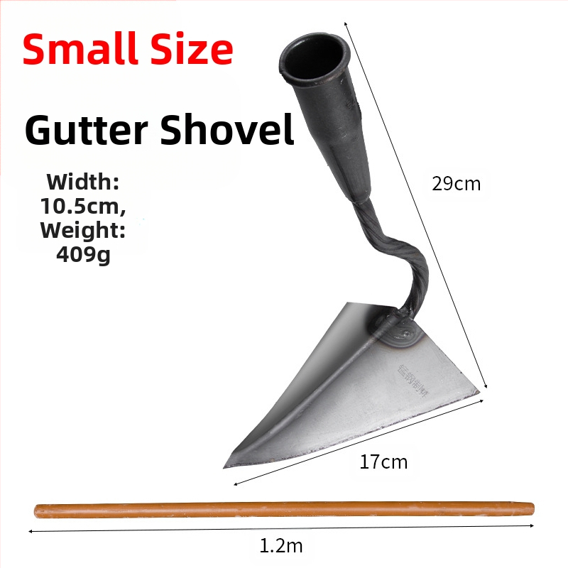 Rankinis kanalo kultivatorius su kriaušės formos galvute, mangano plienas, trikampė smaigalio galvutė